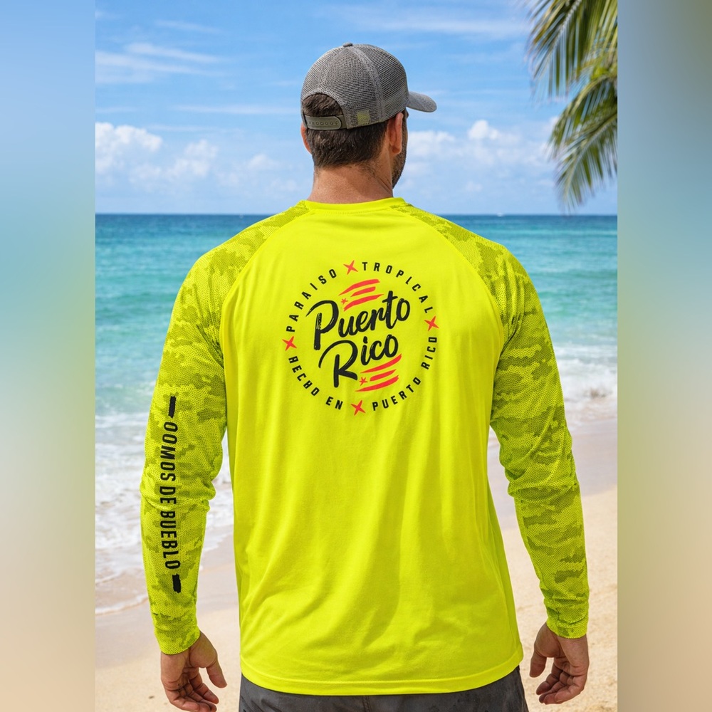 Puerto Rico Performance Fishing Shirt 🌴 UPF 50+ Sun Protection – Size XL